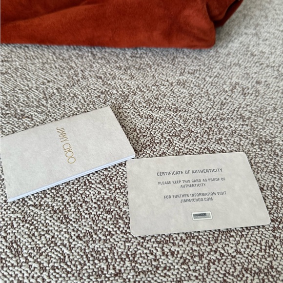 JIMMY CHOO rusty brown suede CALLIE LARGE Hobo Shoulder Bag - Picture 12 of 14